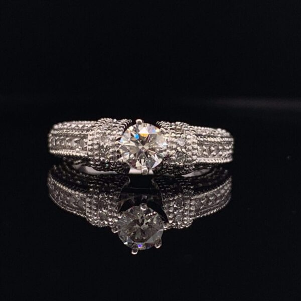 1 CTW Round Diamond Engagement Ring