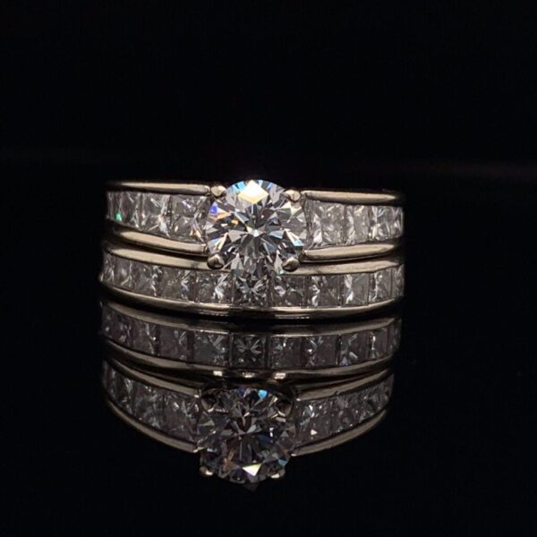 Round 14K WG Engagement Ring 1.50 to 1.60 ctw Band