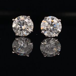Stunning 3.06CTW Earrings H color I1 clarity
