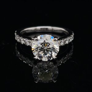 2.06ct. Round Solitaire 14K White Gold Engagement Ring