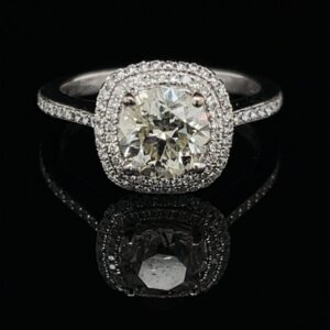 #2833-97200 1.0ct. 14K white Gold Halo Engagement Ring