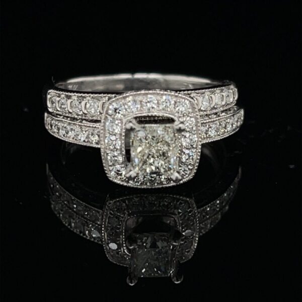 .69 PR 14K White Gold Engagement Ring Clarity VVS2