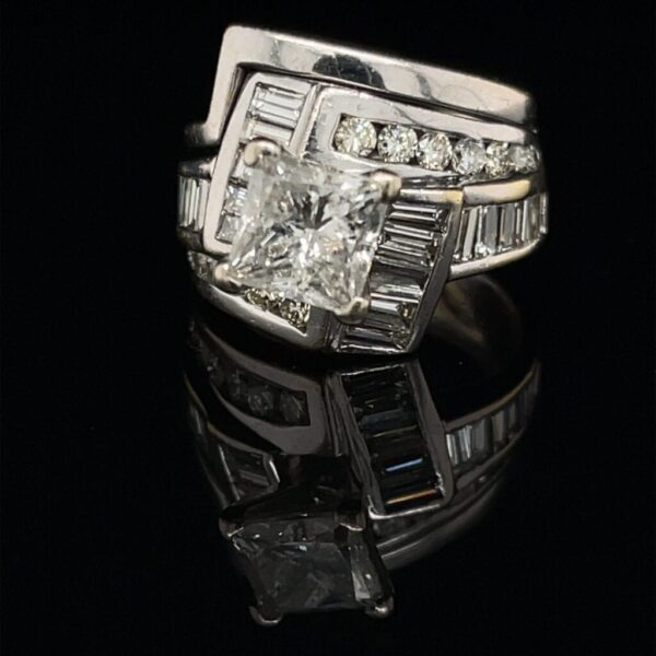 1.61ct.PR 14K White Gold Engagement Ring