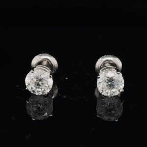 2.00CTW Diamond Screwback Stud Earrings
