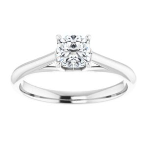 #122047 252 14K White 5 mm Cushion Solitaire Engagement Ring Mounting|#122047 252 14K White 5 mm Cushion Solitaire Engagement Ring Mounting|#122047 252 14K White 5 mm Cushion Solitaire Engagement Ring Mounting||