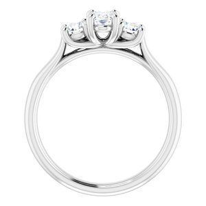 #122105:530 14K White 6×4 mm Oval Engagement Ring Mounting|#122105:530 14K White 6×4 mm Oval Engagement Ring Mounting|#122105:530 14K White 6×4 mm Oval Engagement Ring Mounting||